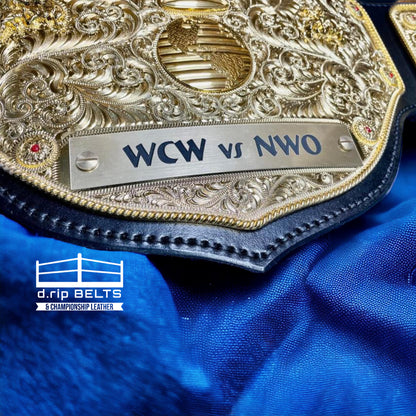 WCW Crumrine Big Gold Replica Championship Hand Crafted Real Leather Strap