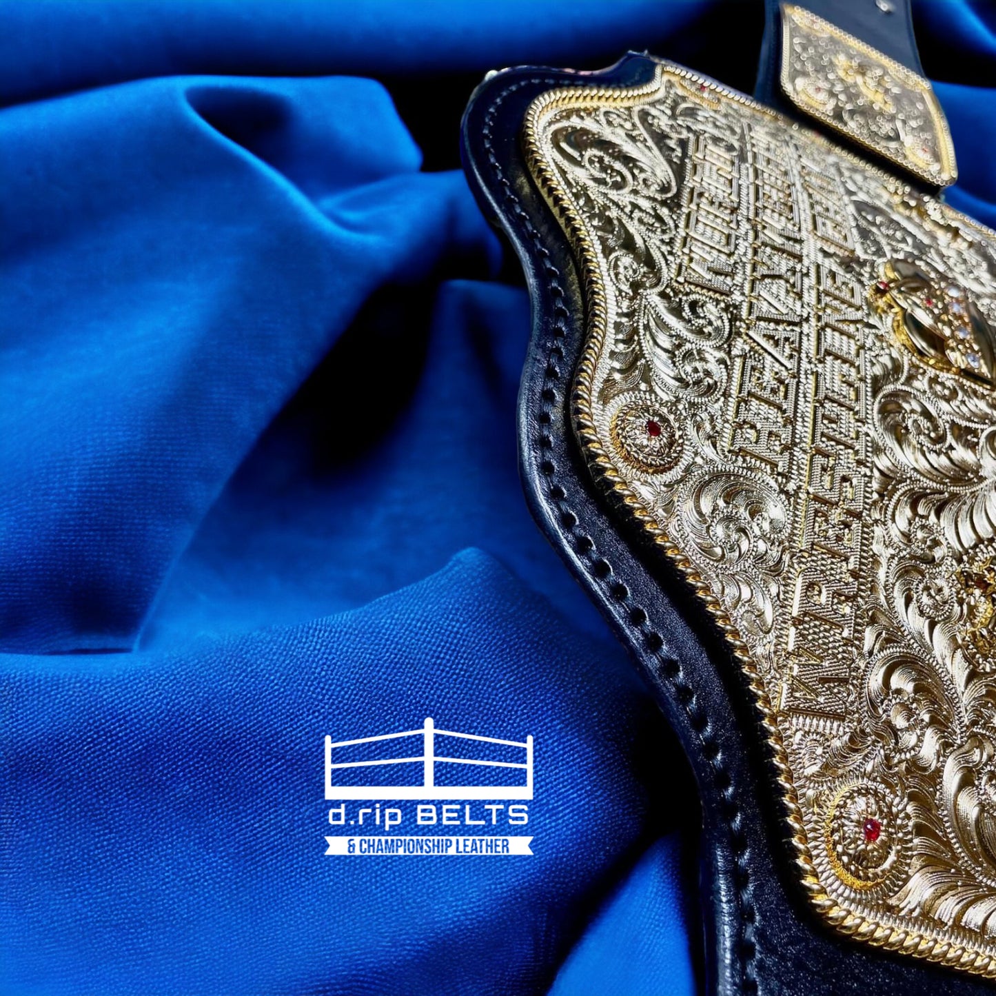 WCW Crumrine Big Gold Replica Championship Hand Crafted Real Leather Strap