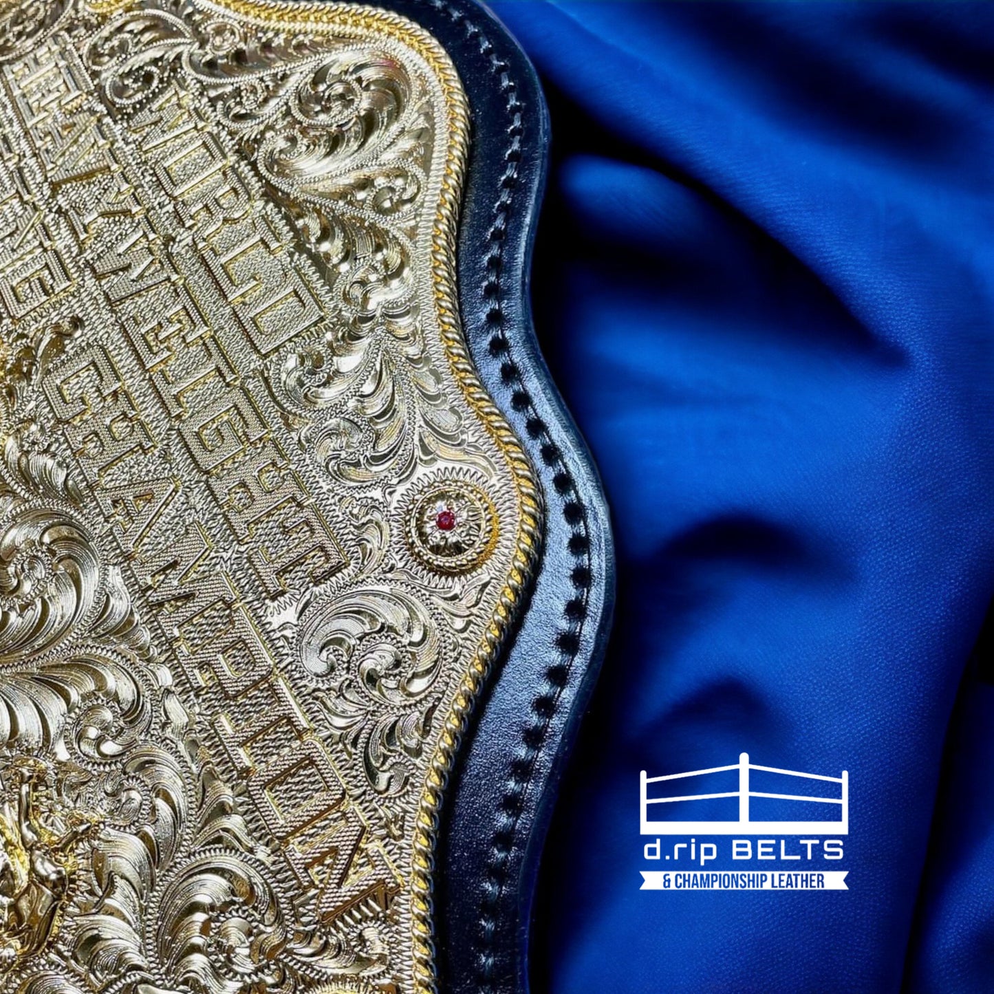 WCW Crumrine Big Gold Replica Championship Hand Crafted Real Leather Strap