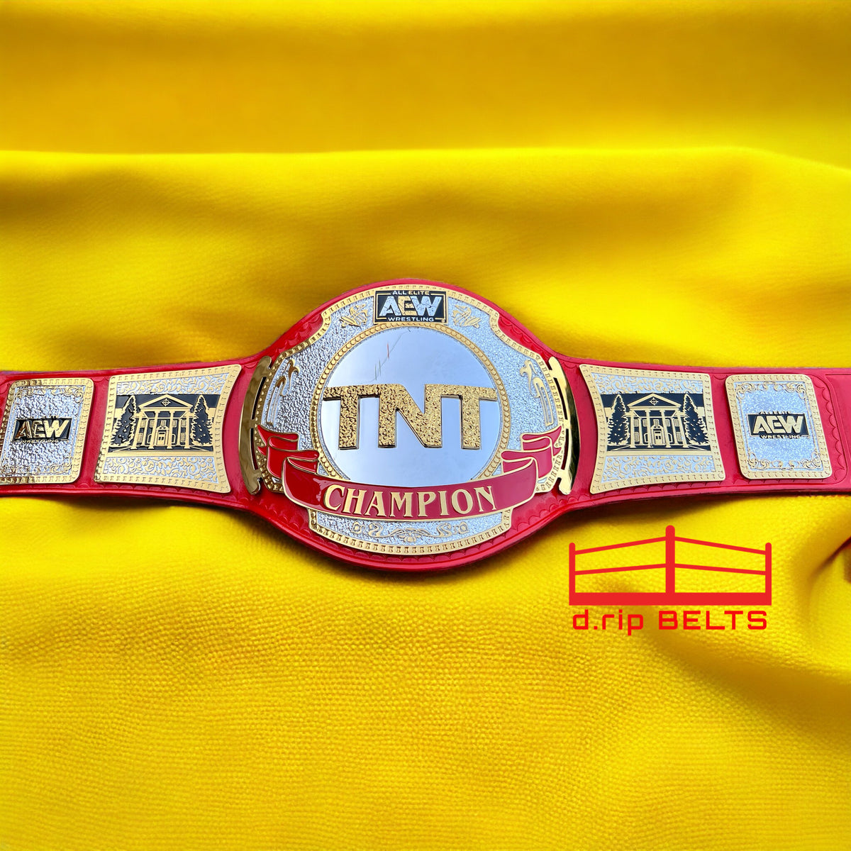 AEW TNT V1-V2 Replica Championship Hand Crafted Real Leather Strap