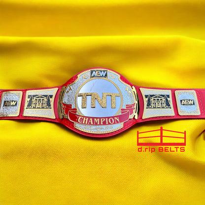 AEW TNT V1-V2 Replica Championship Hand Crafted Real Leather Strap