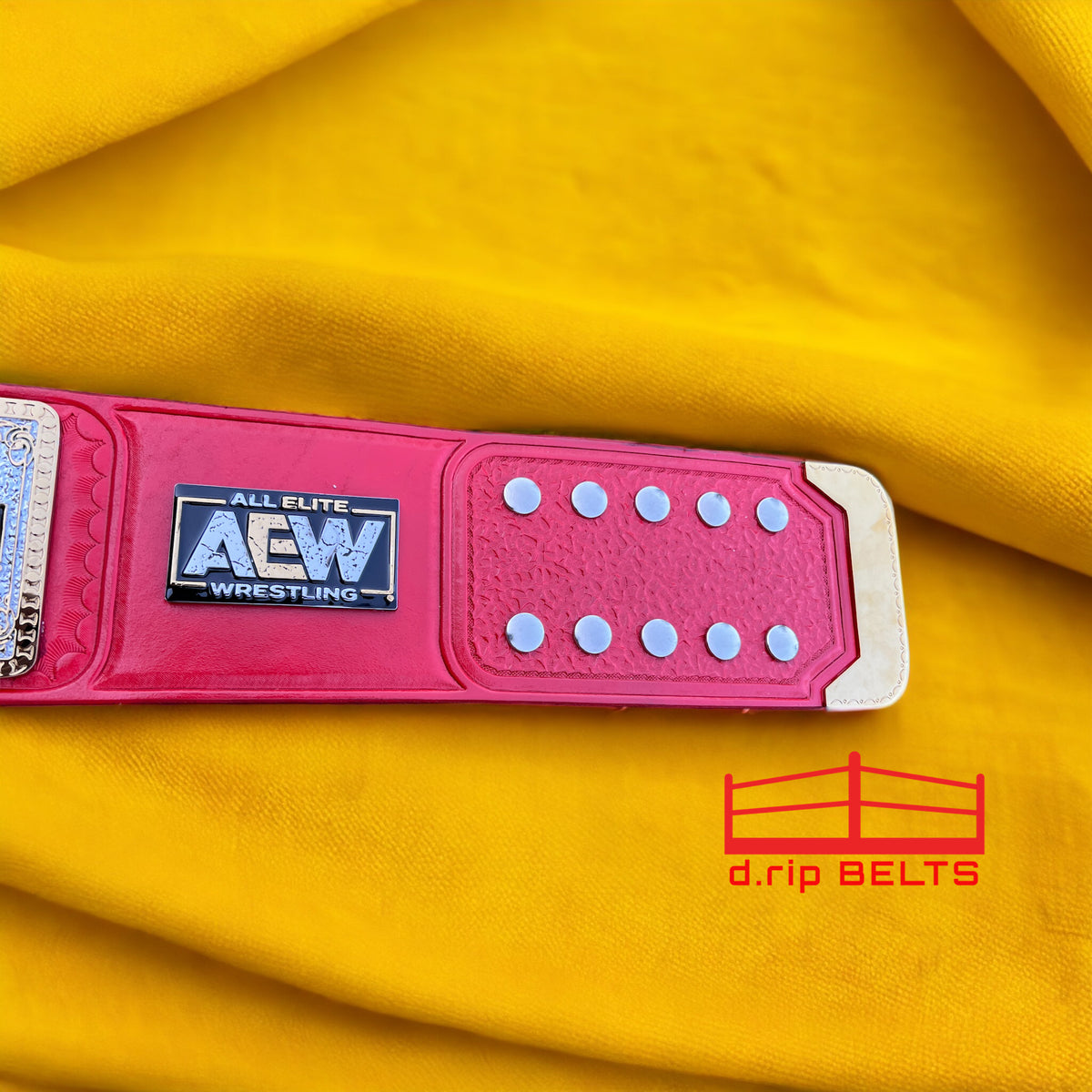 AEW TNT V1-V2 Replica Championship Hand Crafted Real Leather Strap