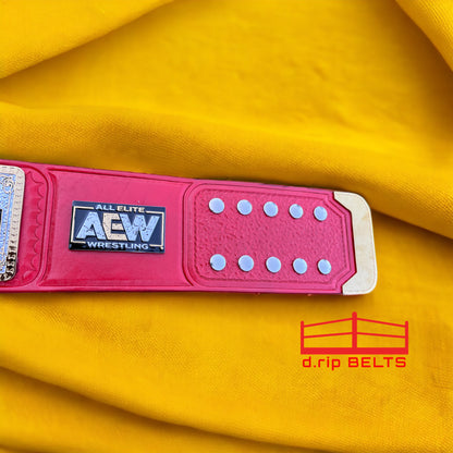 AEW TNT V1-V2 Replica Championship Hand Crafted Real Leather Strap